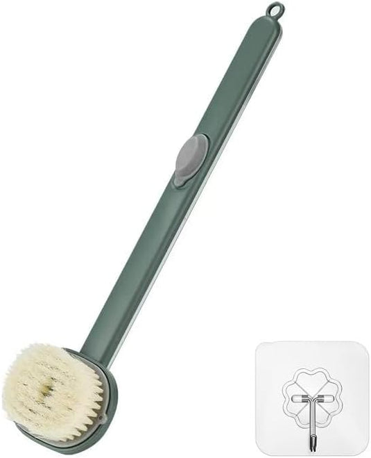 Translation missing: en.Long Handle Bath Massage Cleaning Brush with Soap Dispenser for Men Women Elderly Body Back Scrubber Storable Wash, Dispenser, (14 inch / 36 cm,Green）
