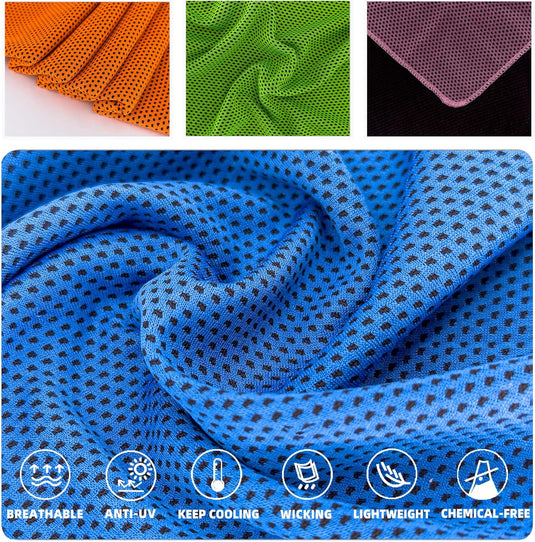 Translation missing: en.Cooling Towel Ice Towel Workout Towel, Soft Breathable Sweat Towel for Sports, Yoga, Gym, Golf, Camping, Running, Fitness, Workout &amp; More Activities (10 PCS)