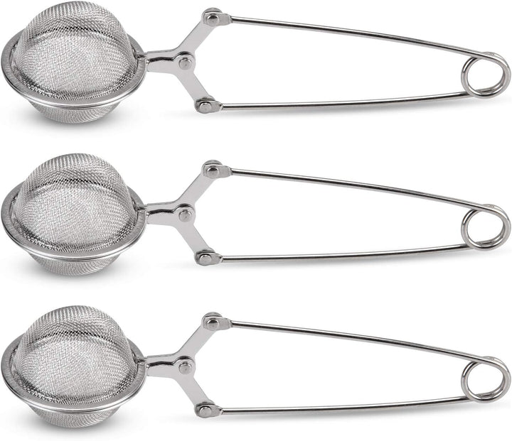 Translation missing: en.Snap Ball Tea Strainer,  3 Pack Premium Stainless Steel Tea Infuser with Handle for Loose Leaf Tea Fine Mesh Tea Balls Filter Infusers