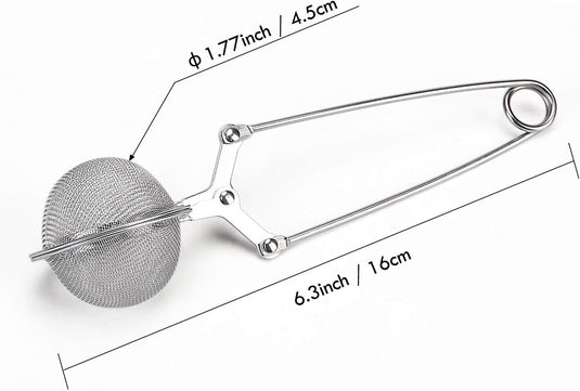 Translation missing: en.Snap Ball Tea Strainer,  3 Pack Premium Stainless Steel Tea Infuser with Handle for Loose Leaf Tea Fine Mesh Tea Balls Filter Infusers
