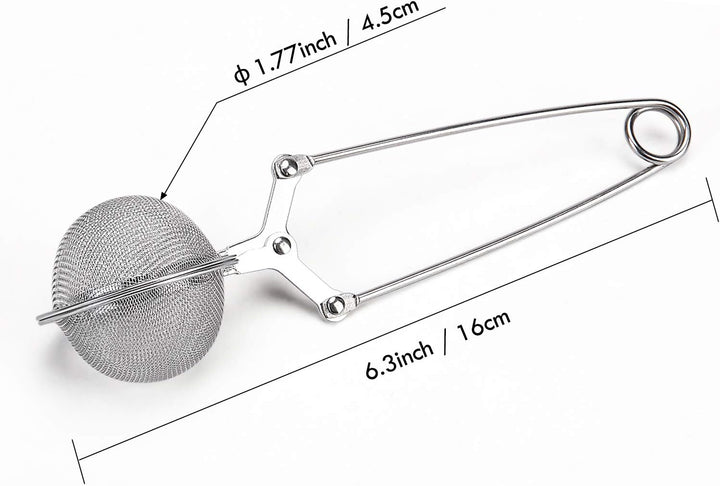 Translation missing: en.Snap Ball Tea Strainer,  3 Pack Premium Stainless Steel Tea Infuser with Handle for Loose Leaf Tea Fine Mesh Tea Balls Filter Infusers
