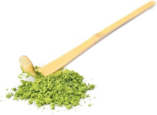Translation missing: en.Bamboo Matcha Scoop - Traditional Chashaku Tea Spoon for Tea Ceremony - Elegant White Design - Tea Accessories - 18cm Size
