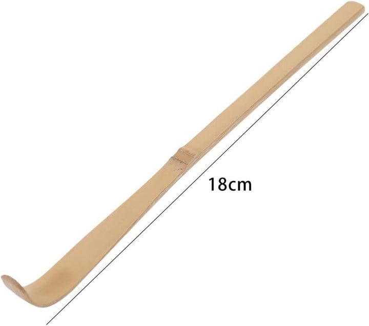 Translation missing: en.Bamboo Matcha Scoop - Traditional Chashaku Tea Spoon for Tea Ceremony - Elegant White Design - Tea Accessories - 18cm Size