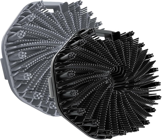 Translation missing: en.2PCS Scrubbies - Scrubbies The Sud Bud,Silicone Body Scrubber, Exfoliating Body Scrubber for Sensitive Skin, Scrubbies for Body, Silicone Body Brush for Showering, Charcoal (Grey and Black)