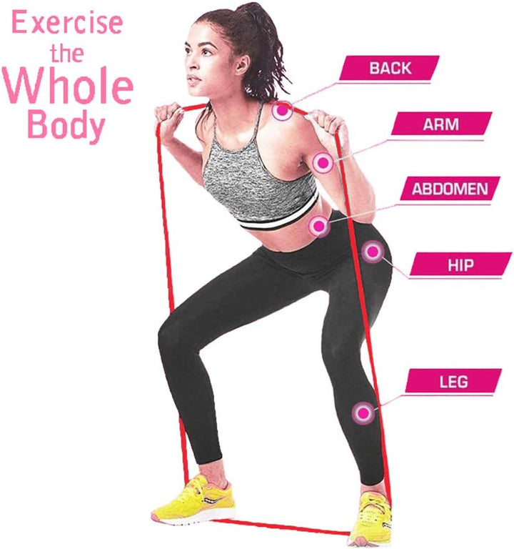 Translation missing: en.Resistance Band - 4-Pack - With Handle &amp; Door Buckle - Storage Bag - Fitness Bands - Pull-Ups - Strength Training - Elastic Cords - Men &amp; Women - Yoga Stretch - Assisted Pull Bands