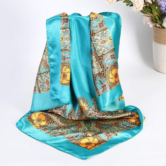 Translation missing: en.35” Satin Large Square Head Scarves - 4PCS Silk Like Neck Scar Hair Sleeping Wraps Satin Silk Scars or Women