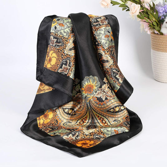 Translation missing: en.35” Satin Large Square Head Scarves - 4PCS Silk Like Neck Scar Hair Sleeping Wraps Satin Silk Scars or Women