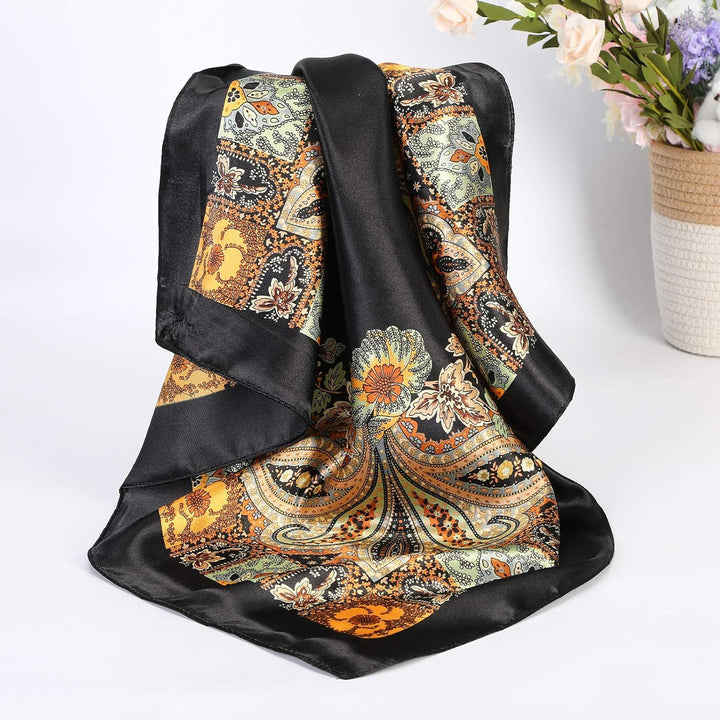 Translation missing: en.35” Satin Large Square Head Scarves - 4PCS Silk Like Neck Scar Hair Sleeping Wraps Satin Silk Scars or Women
