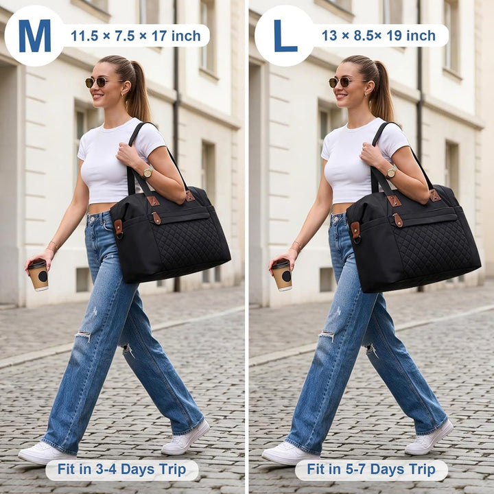 Translation missing: en.Travel Duffle Bag, Waterproof Weekender Overnight Hospital Bags for Women Men with Toiletry Bag Lightweight Carry on Personal Item Duffle Gym Bag for Travel, Airplanes, Sports