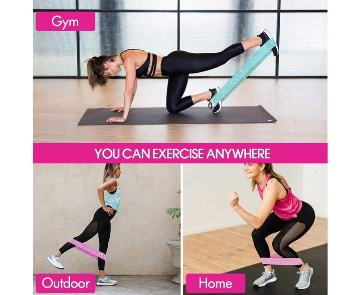 Translation missing: en.Fitness band [set of 3] Fitness bands / resistance bands set Loop band for 3 resistance levels for buttocks and legs, resistance hip bands