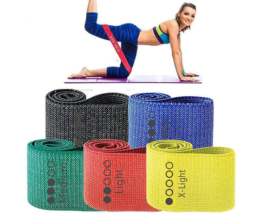 Translation missing: en.Resistance Exercise Fabric Bands, Non-Slip Booty Workout Bands for Legs &amp; Butt and Glutes, 5 Levels Fitness Training Bands