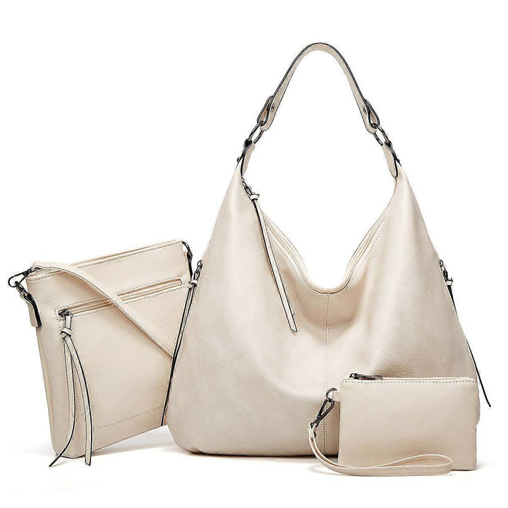 Translation missing: en.Women's Soft Leather Tote Bags 3pcs Fashion Handbag Wallet Shoulder Purse Set