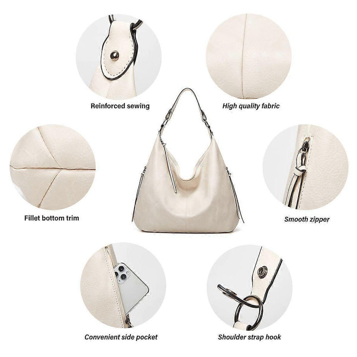 Translation missing: en.Women's Soft Leather Tote Bags 3pcs Fashion Handbag Wallet Shoulder Purse Set