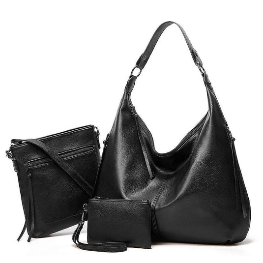 Translation missing: en.Women's Soft Leather Tote Bags 3pcs Fashion Handbag Wallet Shoulder Purse Set