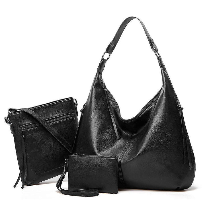 Translation missing: en.Women's Soft Leather Tote Bags 3pcs Fashion Handbag Wallet Shoulder Purse Set