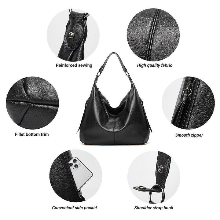 Translation missing: en.Women's Soft Leather Tote Bags 3pcs Fashion Handbag Wallet Shoulder Purse Set