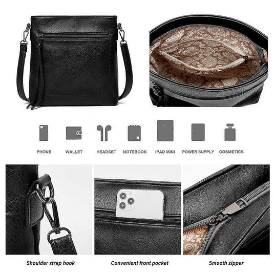 Translation missing: en.Women's Soft Leather Tote Bags 3pcs Fashion Handbag Wallet Shoulder Purse Set