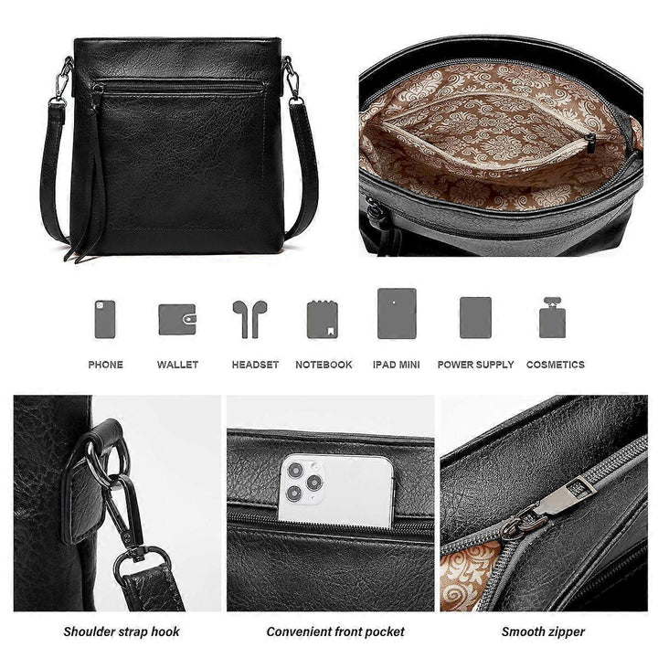 Translation missing: en.Women's Soft Leather Tote Bags 3pcs Fashion Handbag Wallet Shoulder Purse Set