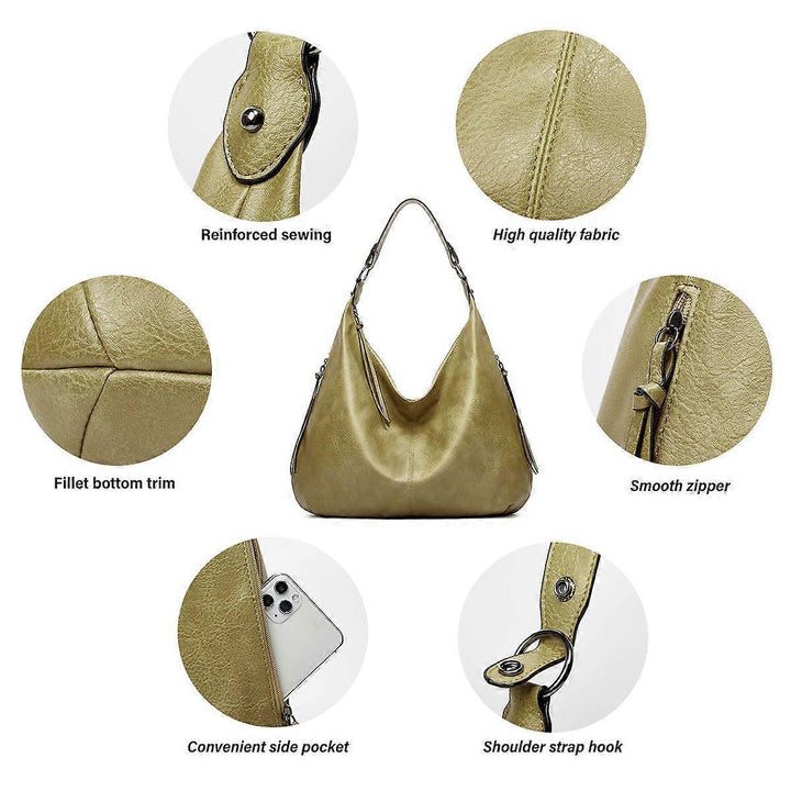Translation missing: en.Women's Soft Leather Tote Bags 3pcs Fashion Handbag Wallet Shoulder Purse Set