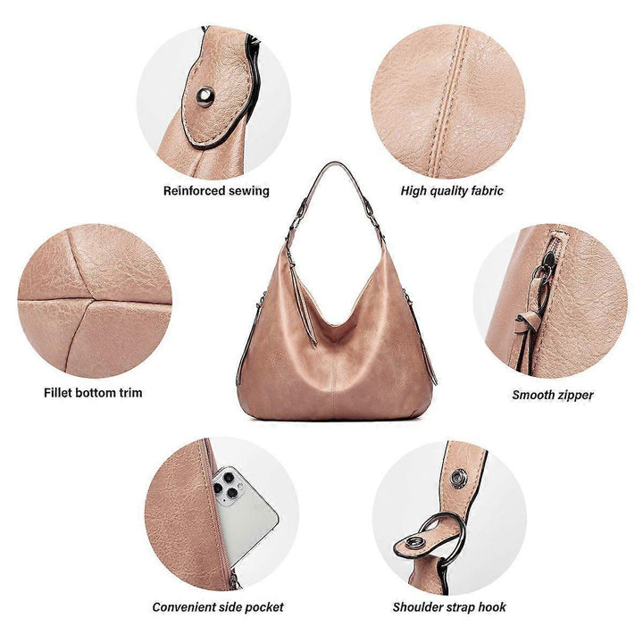 Translation missing: en.Women's Soft Leather Tote Bags 3pcs Fashion Handbag Wallet Shoulder Purse Set