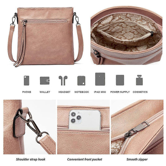 Translation missing: en.Women's Soft Leather Tote Bags 3pcs Fashion Handbag Wallet Shoulder Purse Set
