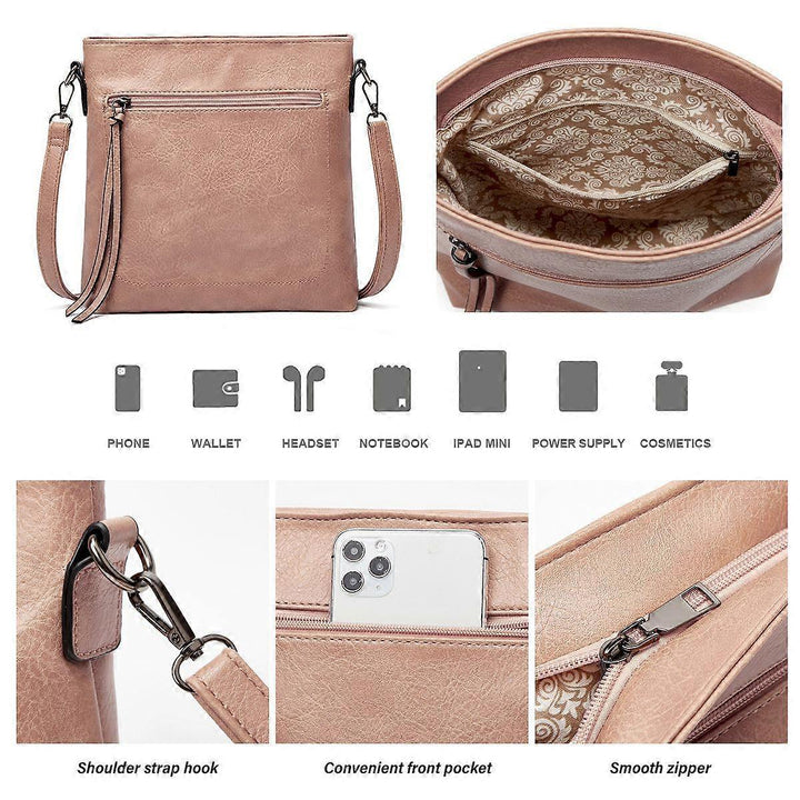 Translation missing: en.Women's Soft Leather Tote Bags 3pcs Fashion Handbag Wallet Shoulder Purse Set