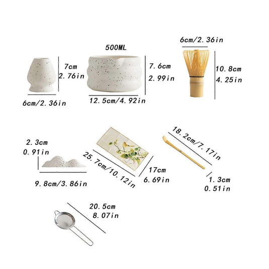 Translation missing: en.7pcs Matcha Whisk Set - Tea Making Kit with Bamboo Whisk, Scoop &amp; Accessories