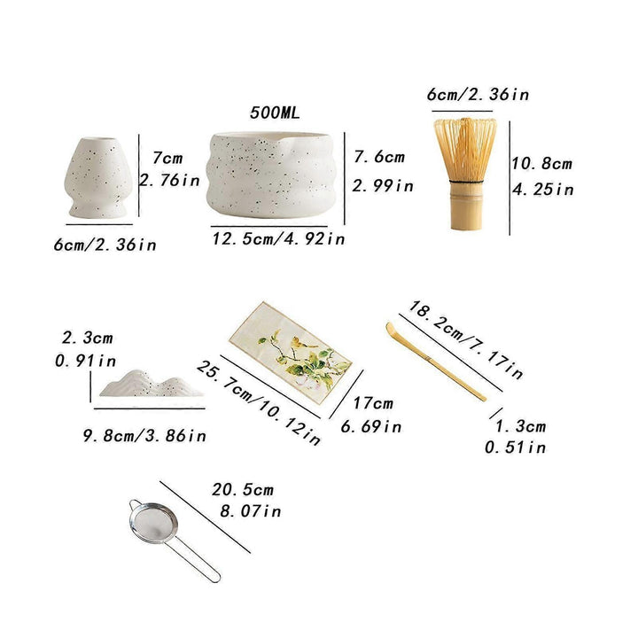 Translation missing: en.7pcs Matcha Whisk Set - Tea Making Kit with Bamboo Whisk, Scoop &amp; Accessories