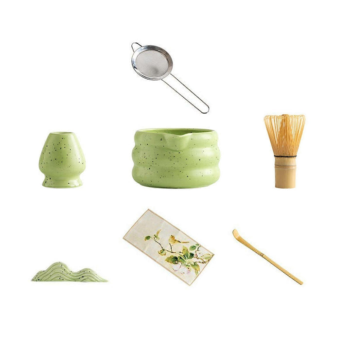 Translation missing: en.7pcs Matcha Whisk Set - Tea Making Kit with Bamboo Whisk, Scoop &amp; Accessories