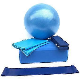 Translation missing: en.5pcs Yoga Ball Set - Fitness Ball, Blocks, Stretch Band, Resistance Loop, Belt
