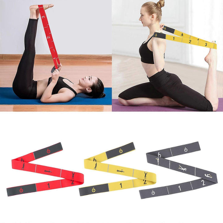 Translation missing: en.8-Loop Yellow Yoga Elastic Strap for Pilates &amp; Gym Stretching
