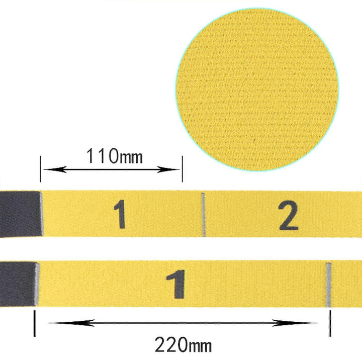 Translation missing: en.8-Loop Yellow Yoga Elastic Strap for Pilates &amp; Gym Stretching