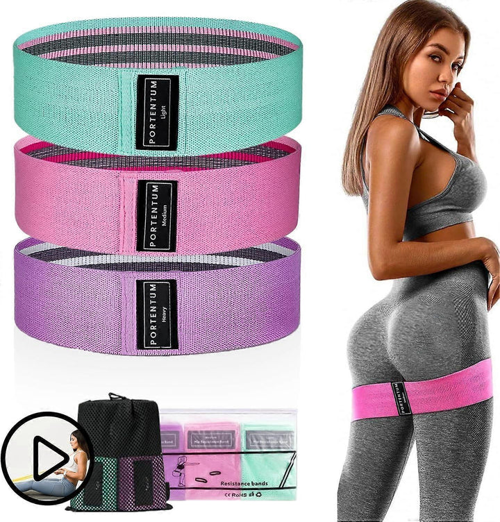 Translation missing: en.3 Resistance Bands Set for Leg Training &amp; Support (3 Strength Levels)
