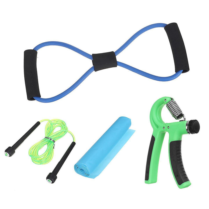 Translation missing: en.5pcs Yoga Resistance Bands Kit with Skipping Rope &amp; Hand Gripper
