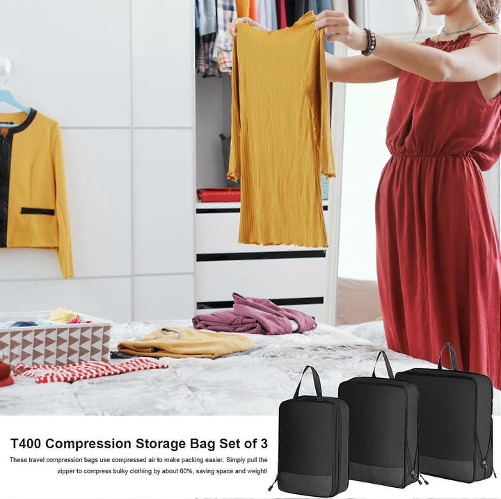 Translation missing: en.3pcs Compression Packing Cubes Expandable Luggage Organizers for Travel