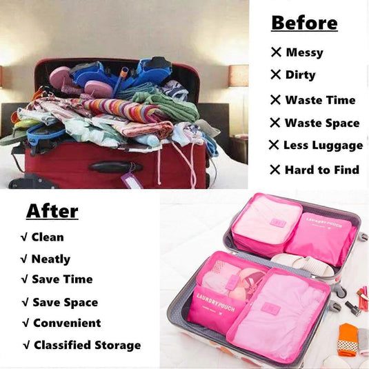 Translation missing: en.6pcs Travel Packing Cubes for Luggage Organization &amp; Storage