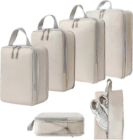 Translation missing: en.6pcs Packing Cubes Set Compression Bags &amp; Organizers for Travel Suitcases