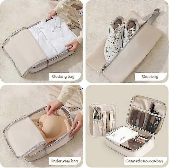 Translation missing: en.6pcs Packing Cubes Set Compression Bags &amp; Organizers for Travel Suitcases