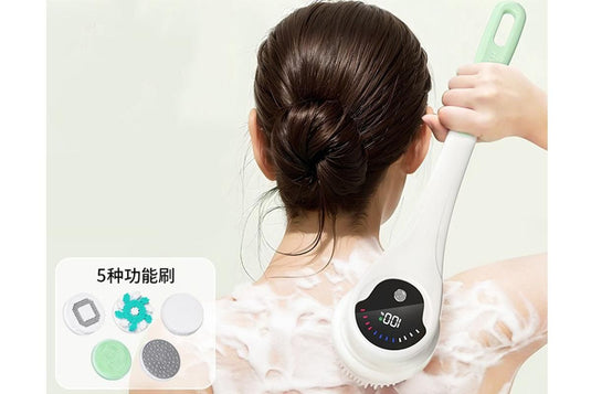 Translation missing: en.Electric Back Scrubber Body Brush Exfoliating Bath Brush for Shower - Green