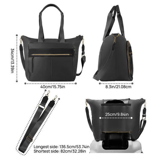 Translation missing: en.Travel Bag - Women's Travel Bag - Sports &amp; Fitness Bag - Yoga Bag - Sports Bag - Carry-On Luggage - Waterproof &amp; Durable - 40x21x34 cm - Dry/Wet Separation Luggage - Weekend Bag - black