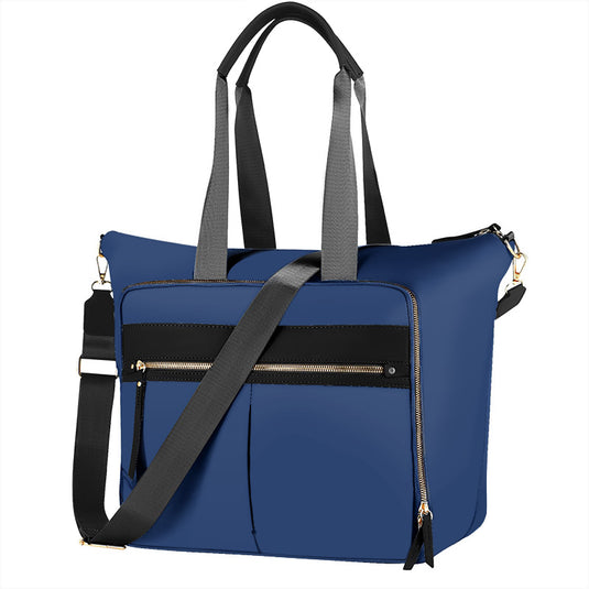 Translation missing: en.Travel Bag - Women's Travel Bag - Sports &amp; Fitness Bag - Yoga Bag - Sports Bag - Carry-On Luggage - Waterproof &amp; Durable - 40x21x34 cm - Dry/Wet Separation Luggage - Weekend Bag - Dark blue