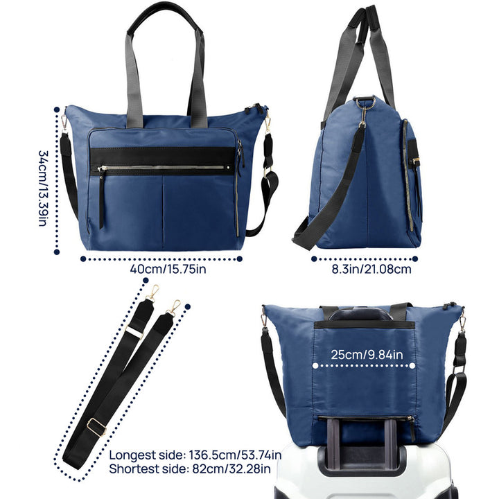 Translation missing: en.Travel Bag - Women's Travel Bag - Sports &amp; Fitness Bag - Yoga Bag - Sports Bag - Carry-On Luggage - Waterproof &amp; Durable - 40x21x34 cm - Dry/Wet Separation Luggage - Weekend Bag - Dark blue