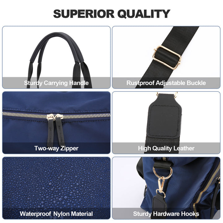Translation missing: en.Travel Bag - Women's Travel Bag - Sports &amp; Fitness Bag - Yoga Bag - Sports Bag - Carry-On Luggage - Waterproof &amp; Durable - 40x21x34 cm - Dry/Wet Separation Luggage - Weekend Bag - Dark blue