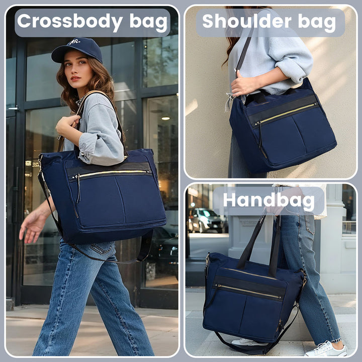 Translation missing: en.Travel Bag - Women's Travel Bag - Sports &amp; Fitness Bag - Yoga Bag - Sports Bag - Carry-On Luggage - Waterproof &amp; Durable - 40x21x34 cm - Dry/Wet Separation Luggage - Weekend Bag - Dark blue