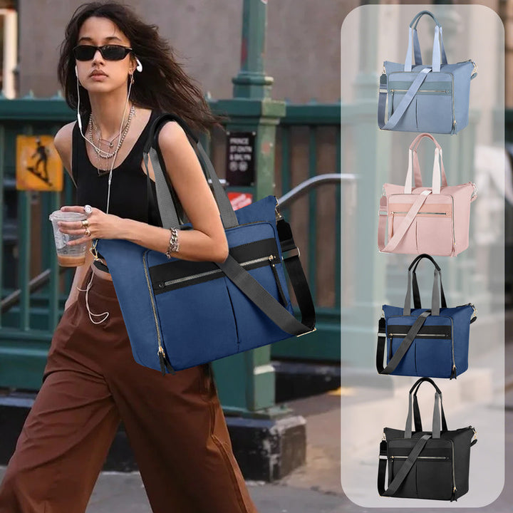 Translation missing: en.Travel Bag - Women's Travel Bag - Sports &amp; Fitness Bag - Yoga Bag - Sports Bag - Carry-On Luggage - Waterproof &amp; Durable - 40x21x34 cm - Dry/Wet Separation Luggage - Weekend Bag - Dark blue