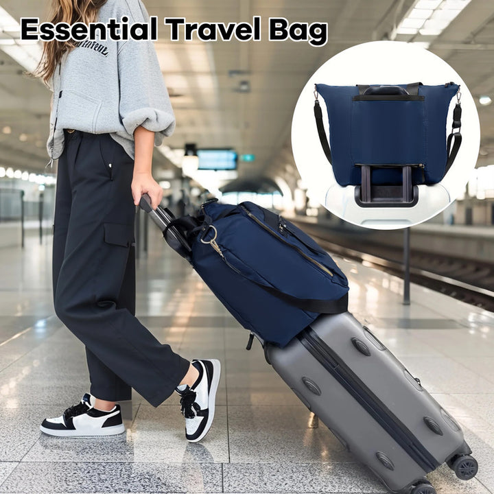 Translation missing: en.Travel Bag - Women's Travel Bag - Sports &amp; Fitness Bag - Yoga Bag - Sports Bag - Carry-On Luggage - Waterproof &amp; Durable - 40x21x34 cm - Dry/Wet Separation Luggage - Weekend Bag - Dark blue