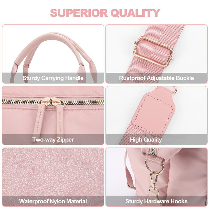 Translation missing: en.Travel Bag - Women's Travel Bag - Sports &amp; Fitness Bag - Yoga Bag - Sports Bag - Carry-On Luggage - Waterproof &amp; Durable - 40x21x34 cm - Dry/Wet Separation Luggage - Weekend Bag - Pink