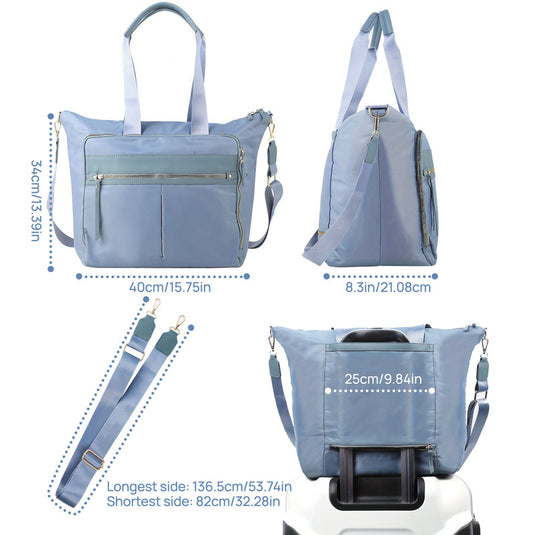 Translation missing: en.Travel Bag - Women's Travel Bag - Sports &amp; Fitness Bag - Yoga Bag - Sports Bag - Carry-On Luggage - Waterproof &amp; Durable - 40x21x34 cm - Dry/Wet Separation Luggage - Weekend Bag - sky blue