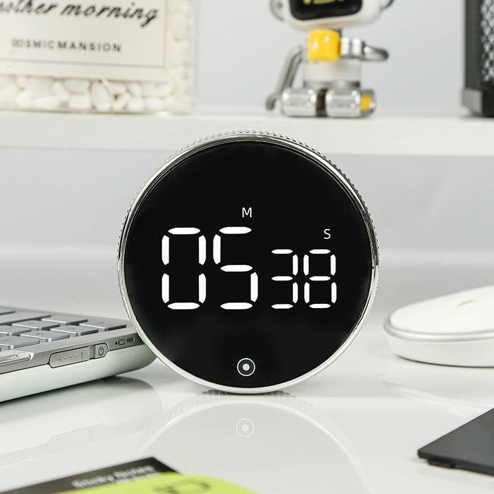 Translation missing: en.Rotating Magnetic Digital Timer, LCD Display Kitchen Timer with 3 Volume Levels, for Cooking, Studying, and Office Use—Black