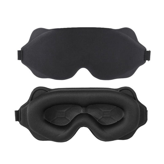 Translation missing: en.3D Contoured Sleep Mask, Breathable Fabric with Adjustable Strap, Light-Blocking Eye Mask for Sleeping, Napping, and Travel—Black